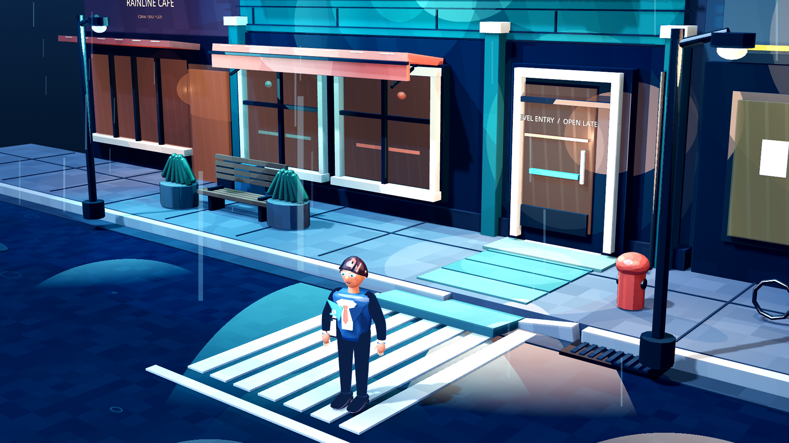 Listing Legends rainy-night 3D engine capture